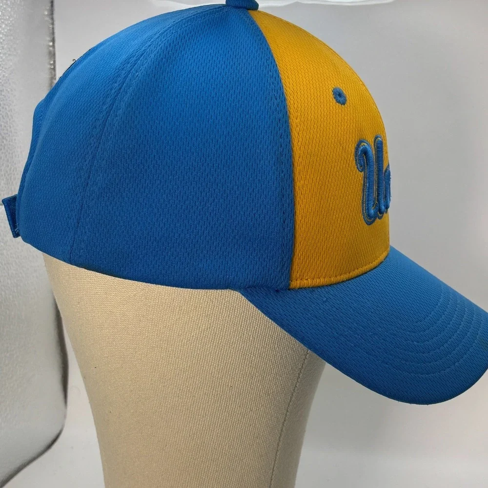 UCLA Bruins Hat Blue Gold‎ Script Logo Adjustable Mesh Cap Collegiate Headwear